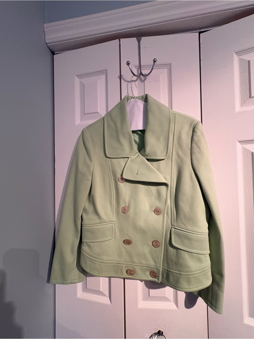 Moschino Mint Green Double-Breasted Jacket
